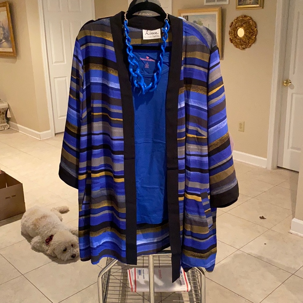 Boutique cardigan, necklace and tank L10